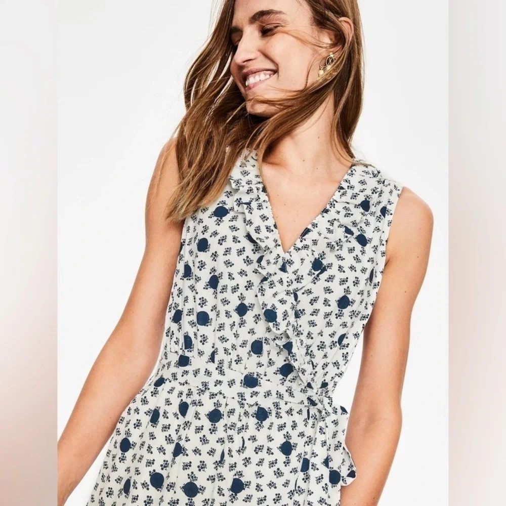 NWT BODEN Nancy Linen Midi Dress